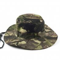 10Dare Camo Boonie Hat | Green Leaves Camouflage | 56cm-60cm(Adjustable) Head, 6.5 CM High | Boonie or Army Rangers Hat for Men & Women | Cotton | Outdoor Headgear [HSN 6501