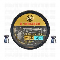 RWS R-10 Match Pistol | 7.0 Grains | 0.177-Cal 4.50 - 500 Premium Match Pellets | Flat Head [ HSN 93062900