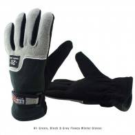 Thick Winter Gloves Fleece Velvet | Upto -20º C* | H1- Green Grey | Light Weight Wind Proof | Outdoor Use Outer Layer | Stylish Polyester/Cotton Winter Wear [ HSN 62