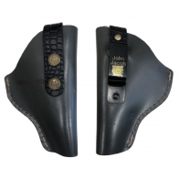 Pure Leather Black Soft Grain for Handguns | Walther PPKs | Glock 17 Holster | Webley Scott Holster | Pistol Cover YB-17 [ HSN - 4202