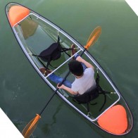 Wajumo-ATG Transparent Kayak | Polycarbonate Boat | 2 Person Kayak with Oars | EGR1411C