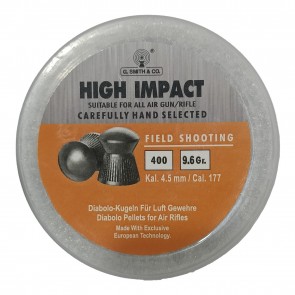 G Smith & Co High Impact Pellets 0.177 (4.5mm) 400 Pellets - 9.6gr