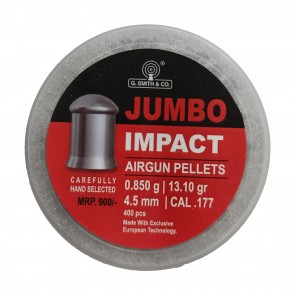 G Smith & Co Jumbo Impact 0.177 (4.5mm) 400 Pellets - 13.10gr Airgun Pellets