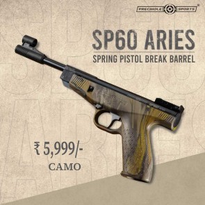 Precihole SP60 0.177 Aries Spring Air Pistol | Camo Finish Barrel | Precihole Air Pistols [ HSN 93040000