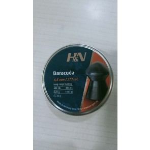 H&N Baracuda (0.177) Cal-10.65 Grains-400 Pellets | Round Nose