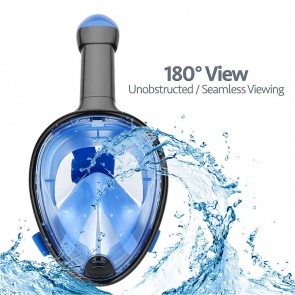10Dare Diving Snorkelling Full Face Mask with GoPro Mount | Rainbow 360º View |Underwater Swimming - Scuba Diving Water-Tight Mask with Breathing Protection