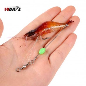 10Dare Fishing Bait - Shrimps Glow In Dark Baits | Blood Red | 6g 9cm ABS |  Fishing Lures & Baits [HSN 9507