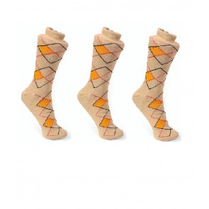 Criss Cross Design Buy-Cream Socks - 3 Pair | kcreamcrosspc03 Best price 10kya.com