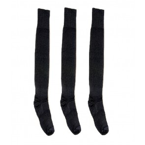 International Standard Design Black Football Socks - 3 Pairs | kfootballblackpc03