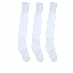 International Standard Design White Football Socks - 3 Pairs | kfootballwhitepc03
