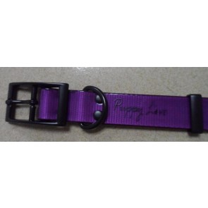 Puppy Love - TPU Coated Nylon Webbing Pet Collars - Fluorescent Purple- Large
