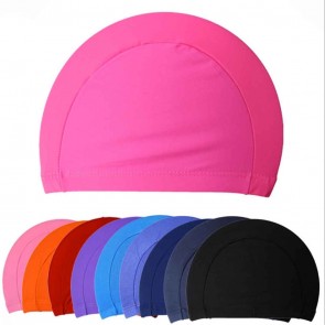 10Dare Swimming Cap | Nylon+Spandex Stretch Fabric | Full Ears Cover | Size M-L | Red