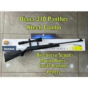 Diana 340 Panther N-Tech Air Rifle FREE Scope Pellets | Cal. 4.5 mm (.177) | Break Barrel Spring