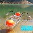 Wajumo-ATG Transparent Kayak with Stabilising Bars | Polycarbonate Boat | 2 Person Kayak with Oars